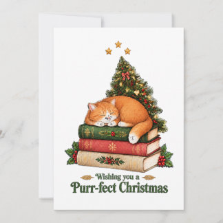 Lustige Weihnachtskarte - Purr-fekte Weihnachten -