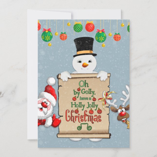 Lustige Weihnachtskarte Weihnachtsgrußkarte Feiertagskarte (Vorderseite)