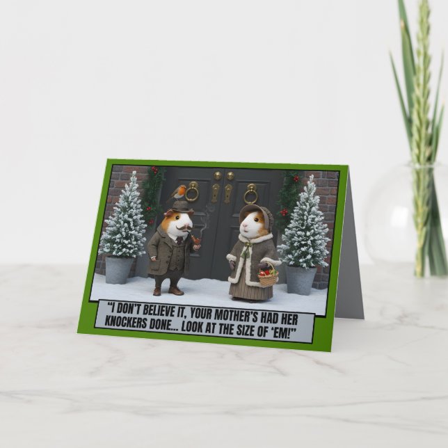 Lustige Weihnachtskarten im viktorianischen Stil Karte (Vorderseite)