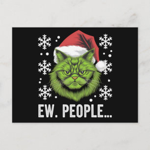Lustige Weihnachtskatze Igitt Leute Katzensiebhabe Postkarte