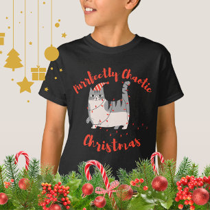 Lustige Weihnachtskatze Meowy Humor Geschenk T-Shirt