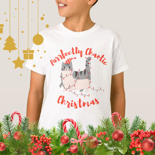 Lustige Weihnachtskatze Meowy Humor Geschenk T-Shirt