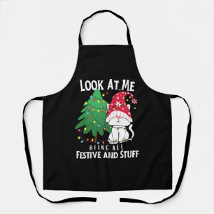  Lustige Weihnachtskatze Schürze