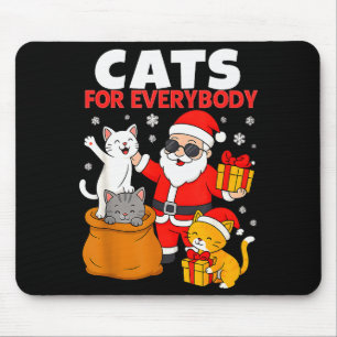 Lustige Weihnachtskatze Xmas Santa für jeden  Mousepad