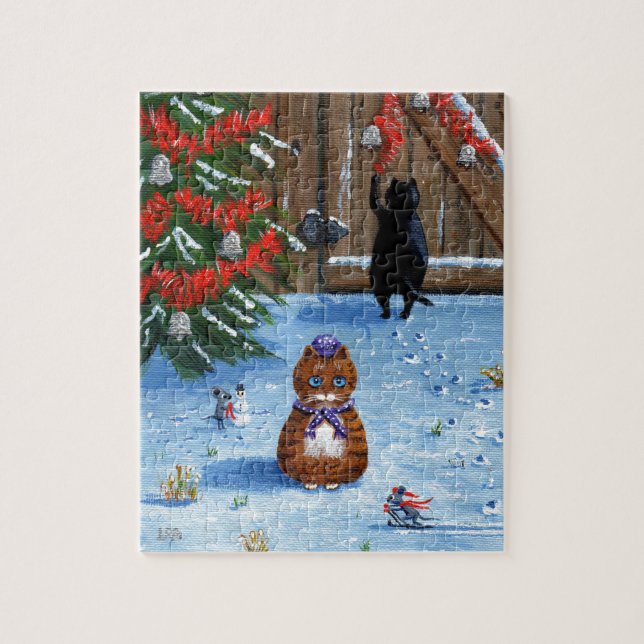 Lustige Weihnachtskatzen und Mäuse Creationarts (Vertikal)