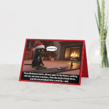 Lustige Weihnachtskatzenkarte