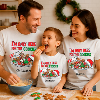 Lustige Weihnachtskekse – Benutzerdefinierter Name T-Shirt