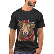 lustige Weihnachtskuh braun