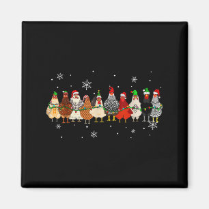 Lustige Weihnachtsküken Xmas Hühnerhof Tiere Magnet