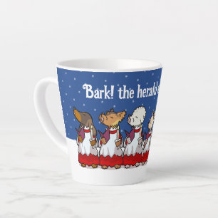 Lustige Weihnachtslieder singende Hunde Weihnachte Milchtasse