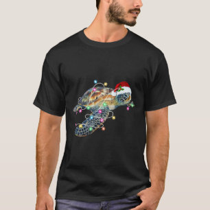 Lustige Weihnachtsmannmütze Meeresschildkröte Weih T-Shirt