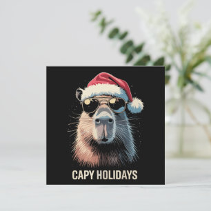 Lustige Weihnachtsmütze Capy Feiertage Xmas Capyba Einladung