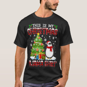 lustige weihnachtspyjama pinguin weihnachtsbaum wi T-Shirt