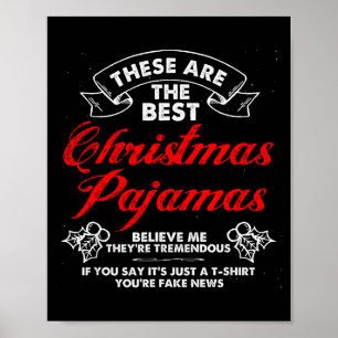 Lustige Weihnachtspyjamas Donald Trump Gag-Witz Pj Poster