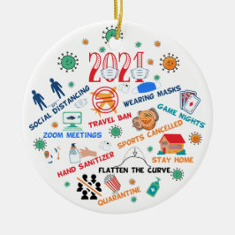 lustige Weihnachtsschmuck 2021-Pandemie