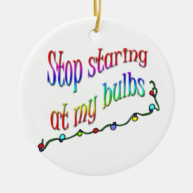Lustige Weihnachtsverzierung Keramik Ornament (Vorne)