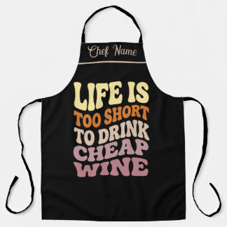 Lustige Wein-Schürze - Trendiges Wein-Geschenk mit Schürze