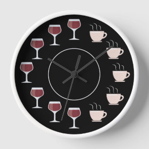 Lustige Wein- und Kaffe Uhr 