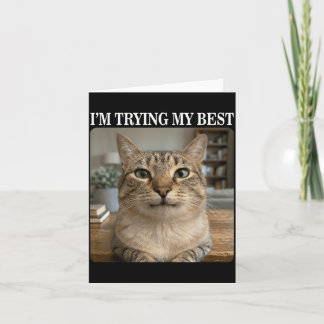 Lustige weinende Katzen-Meme für Männer Frauen Kin Karte
