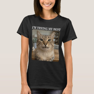Lustige weinende Katzen-Meme für Männer Frauen Kin T-Shirt