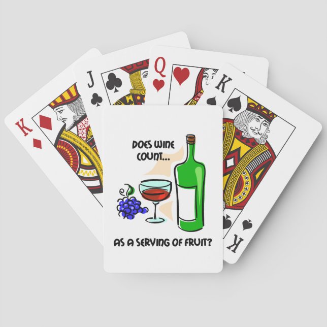 lustige Weinprobe Spielkarten (Rückseite)