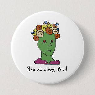Lustige WEIRDOS schläfriger Cartoon Button