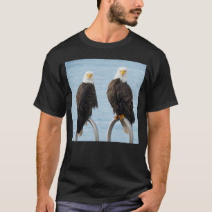 Lustige Weißkopfseeadler Mürrische Gesichter Humor T-Shirt