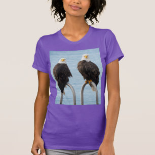 Lustige Weißkopfseeadler starren humorvoll T-Shirt