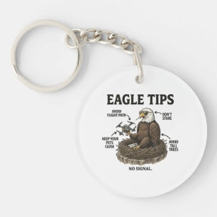 Lustige Weißkopfseeadler-Tipps Natur Überleben Hum Schlüsselanhänger