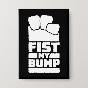 Lustige Weltraum-Alien-Gestaltung 'Fist My Bump' i Button