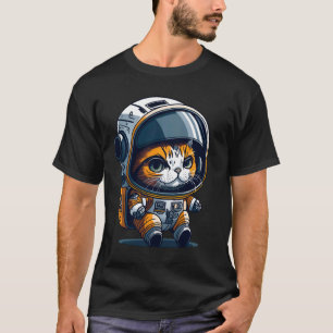 Lustige Weltraum-Katzengeschenke Männer Frauen Kin T-Shirt