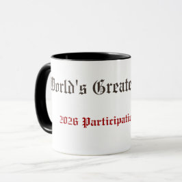 Lustige Weltweit Bester Vater Teilnahmeurkunde  Tasse