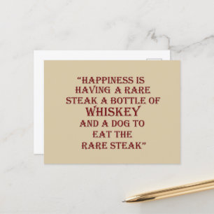 Lustige Whiskey-Zitate Alkohol Sprüche Geschenke Postkarte