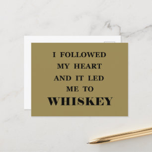 Lustige Whiskey-Zitate Alkohol-Sprüche Geschenke Postkarte