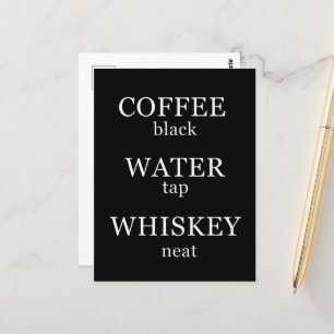 Lustige Whiskey-Zitate Alkohol Sprüche Geschenke Postkarte