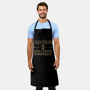 Lustige Whiskey-Zitate bärtige Sprüche Schürze