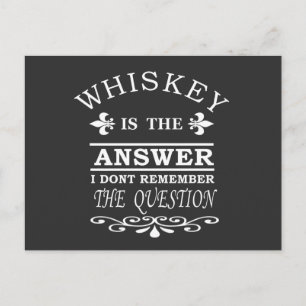 Lustige Whiskey-Zitate und Trinksprüche Postkarte