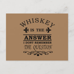 Lustige Whiskey-Zitate und Trinksprüche Postkarte