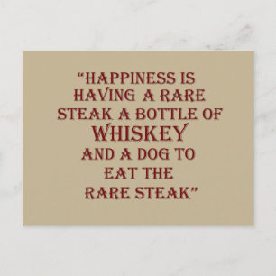 Lustige Whiskey-Zitate und Trinksprüche Postkarte