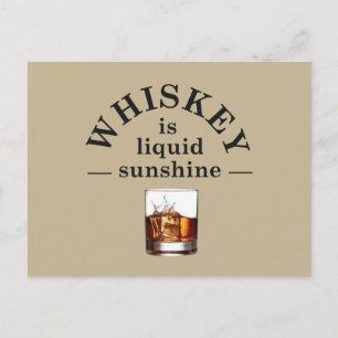 Lustige Whiskey-Zitate und Trinksprüche Postkarte