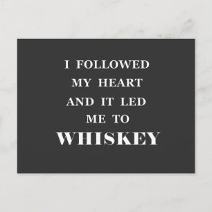 Lustige Whisky-Zitate Humor Whiskey-Sprüche Postkarte