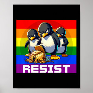 Lustige Widerstehen Zöllen Protest Groovy Männer F Poster