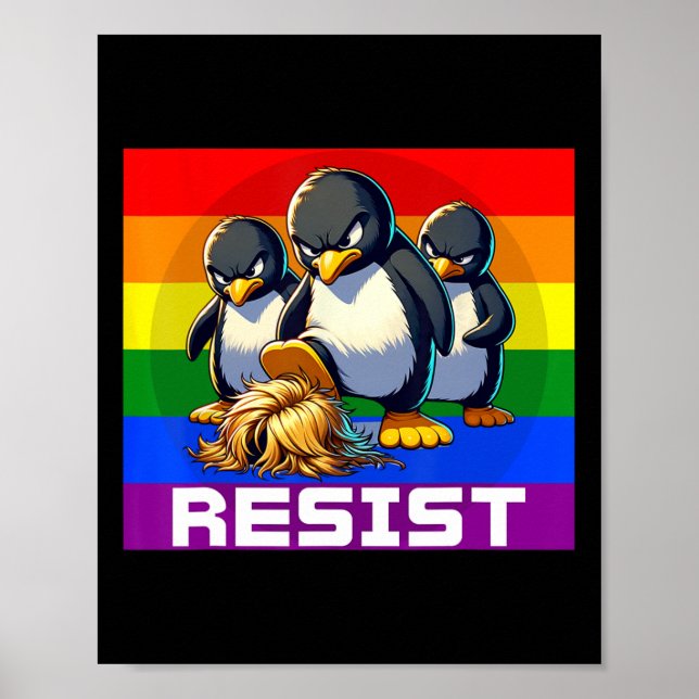 Lustige Widerstehen Zöllen Protest Groovy Männer F Poster (Vorne)