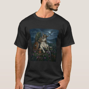 Lustige Wikinger Katze Ratte Krieger Highland Drac T-Shirt