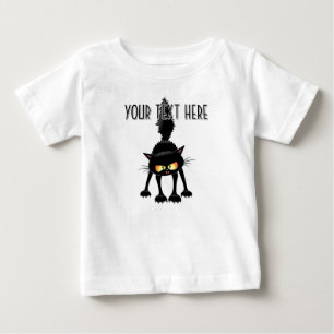 Lustige wilde schwarze Katzen-Cartoon  Baby T-shirt