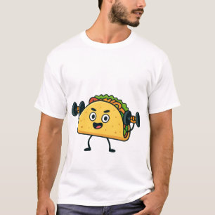 Lustige Will-Krafttraining-für-Tacos-Cartoon T-Shirt