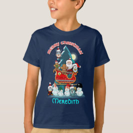 Lustige Winterurlaub-Szene T-Shirt