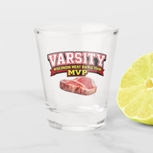 Lustige Wisconsin-Fleischverlosung Universitätsman Schnapsglas