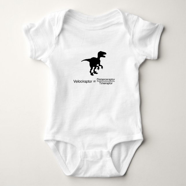 lustige Wissenschaft des Velociraptor Baby Strampler (Vorderseite)
