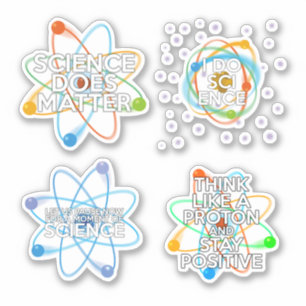 Lustige Wissenschaftszitate Sticker-Set Aufkleber